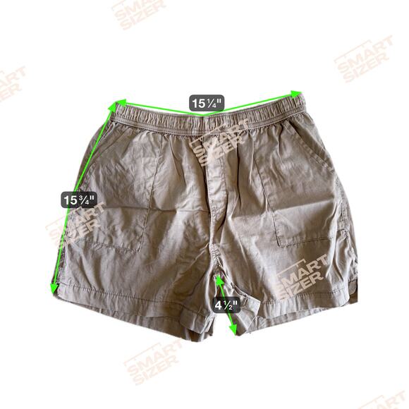 4 for $10 Revery 100% Cotton Biege Shorts EUC M - Picture 2 of 6